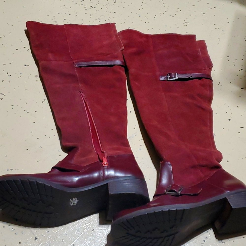 Matisse Burgundy Over the Knee Boots
